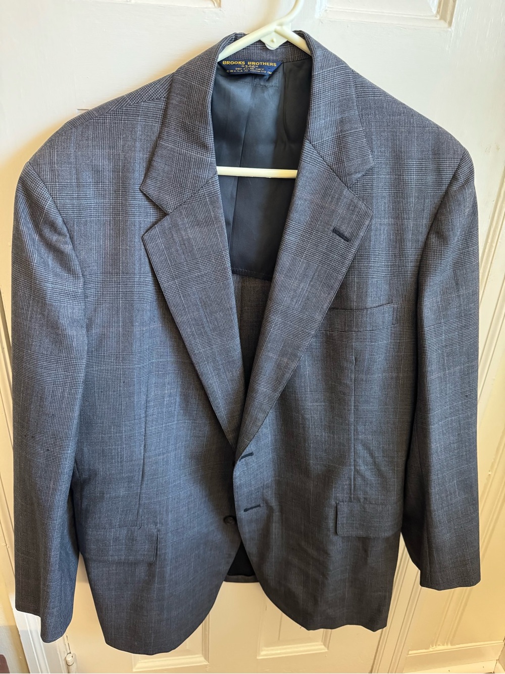 Brooks Brothers Mens Gray Plaid Blazer